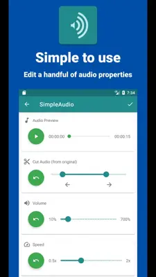 Simple Audio Editor android App screenshot 0