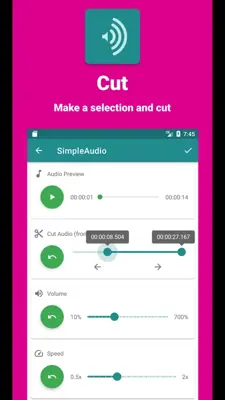 Simple Audio Editor android App screenshot 1